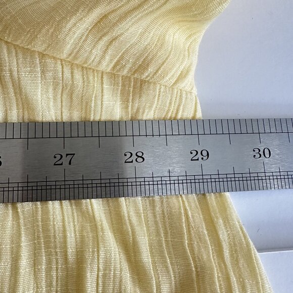 Wonderly Crinkle Textured Blouse Womens 4X Butter Yellow Peasant Boho Lightweigh - Picture 7 of 9